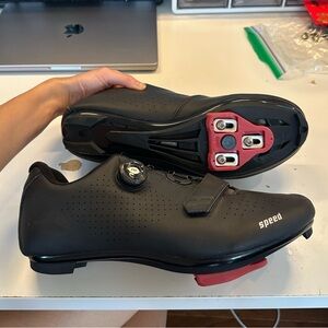 Men's Black Road Cycling Shoes with Dial Closure